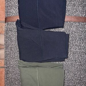 lululemon athletica Black and Green Leggings